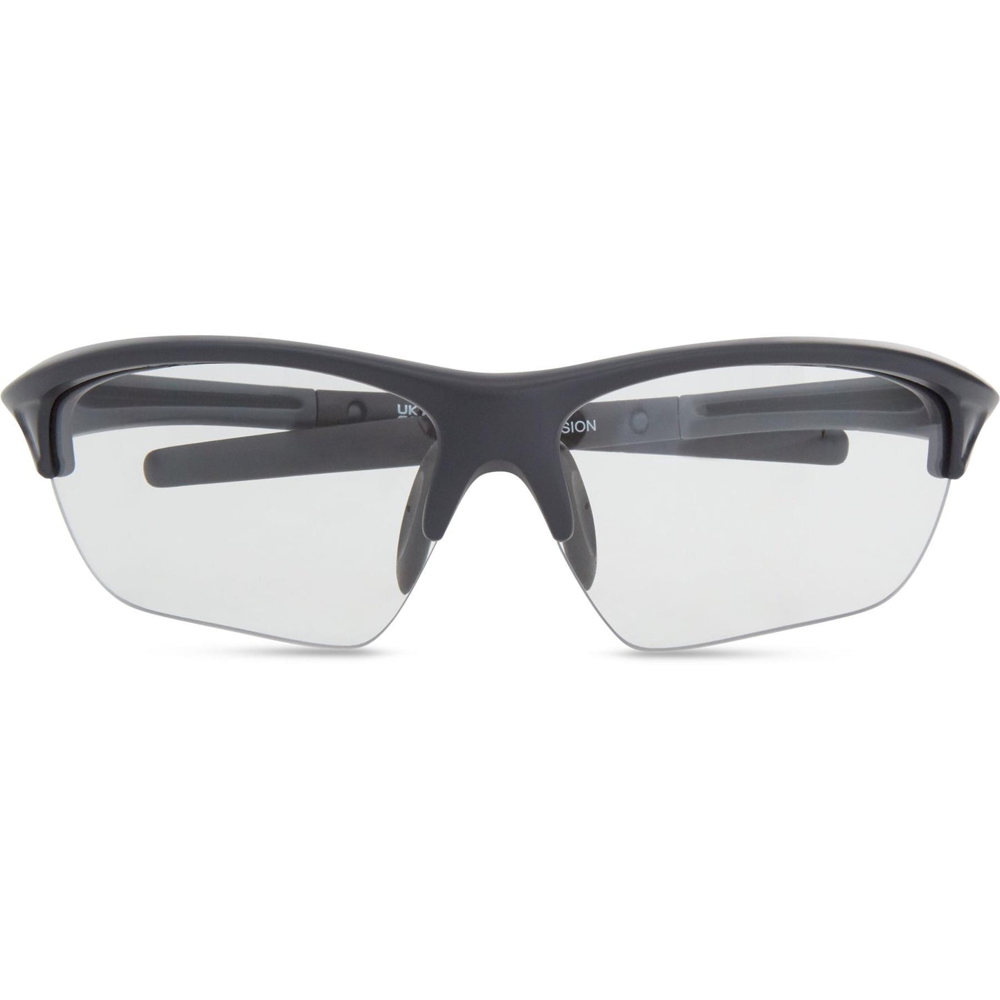 Madison Mission Matt Dark Grey Sunglasses - Clear Lens