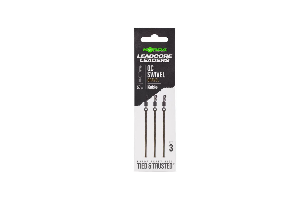 Korda Kable Leadcore Leader QC Swivel 50cm