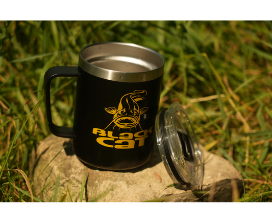 Black Cat Stainless Steel Thermal Mug