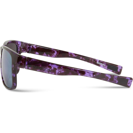 Madison Signal Crystal Tortoise Shell Sunglasses - Purple Mirror Lens