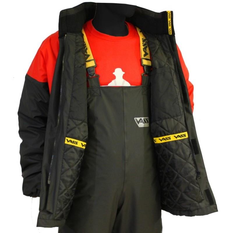 Vass-Tex Team Vass 175 Winter Lined Waterproof Jacket Red & Black