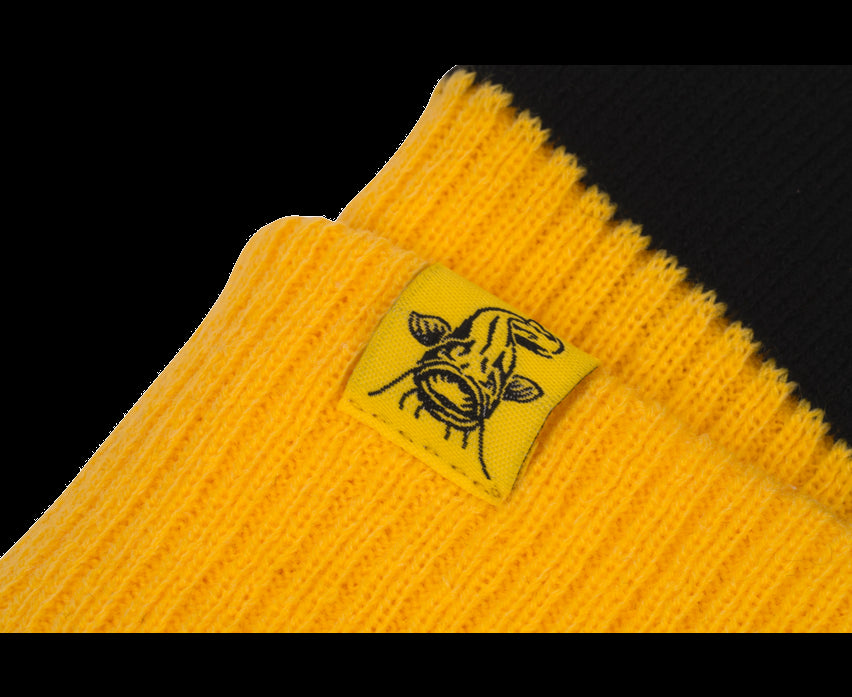 Black Cat Yellow Bobble Hat