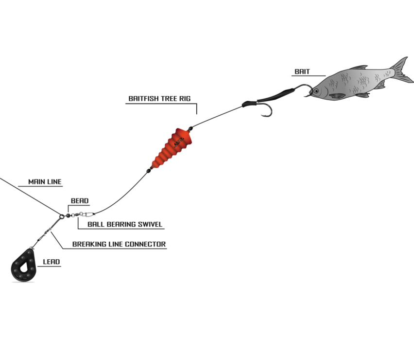 Black Cat Baitfish Tree Rig