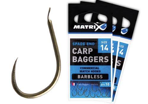 Fox Matrix Carp Baggers Barbless Spade end – Great Fishing Tackle
