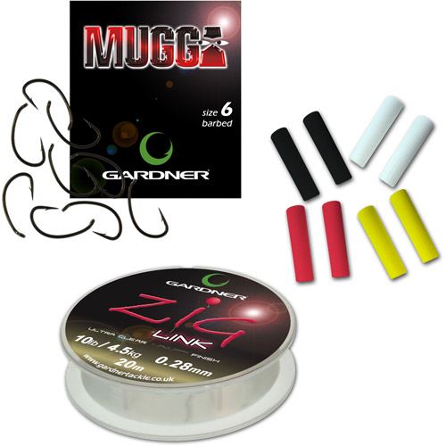 Gardner Zig Rig Session Pack 12lb Barbless