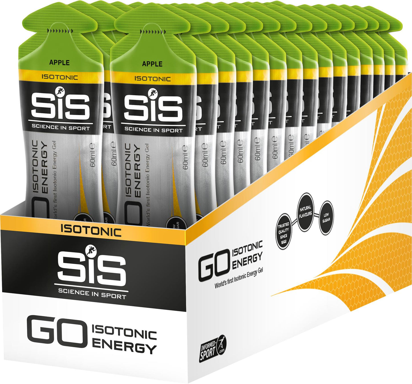 Science In Sport GO Isotonic Energy Gel - Apple 60 ml Tube - Box Of 30
