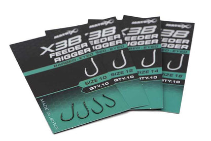 Matrix X3B Feeder Rigger Hook - Eyed Barbed