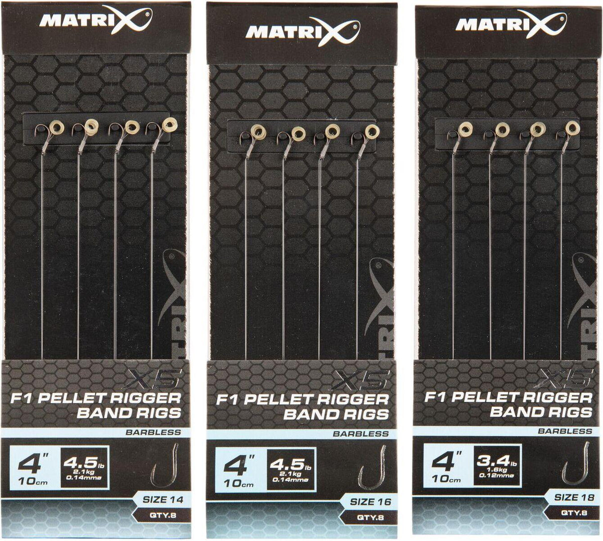 Matrix X5 F1 Pellet Rigger Band Rigs 10cm