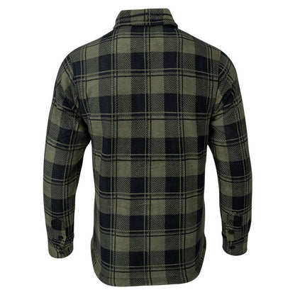 Speero Sherpa Fleece Lined Shirt Green