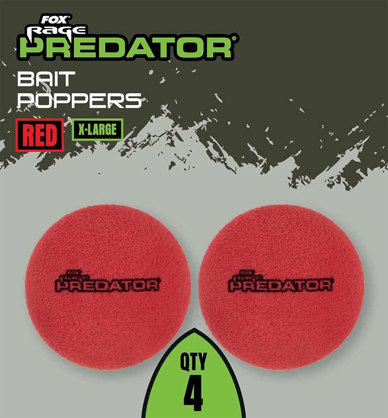 Fox Rage Predator Bait Poppers Natural or Red