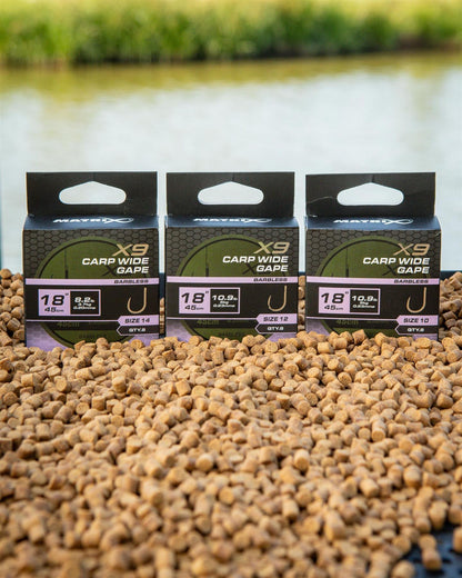 Matrix X9 Carp Wide Gape Band Rigs 45cm