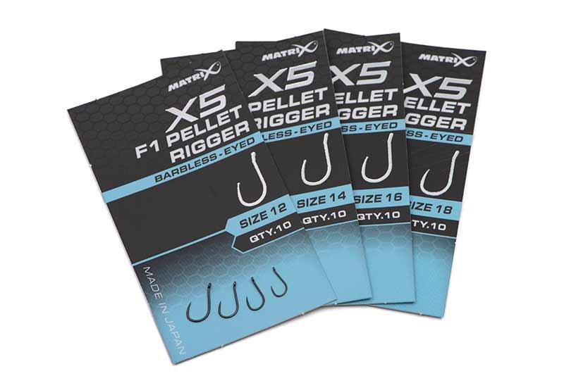 Matrix X5 F1 Pellet Rigger Hook - Eyed Barbless