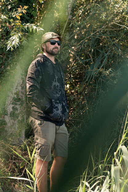 Korda Zip Hoodie Black Kamo