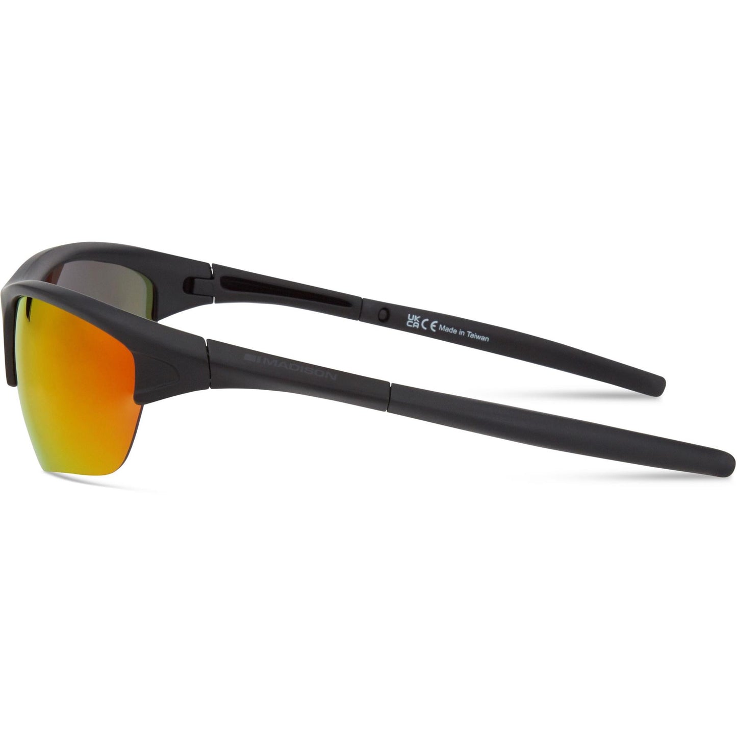 Madison Mission Matt Black Sunglasses - Fire Mirror Lens