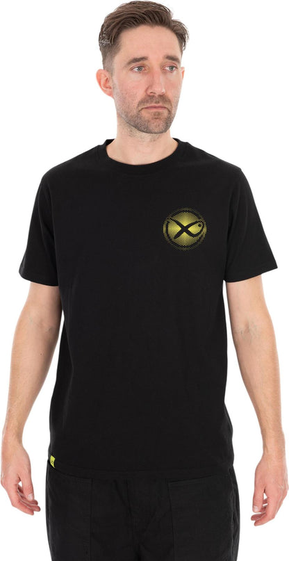 Matrix Large Fade Logo T-Shirt Black/Lime