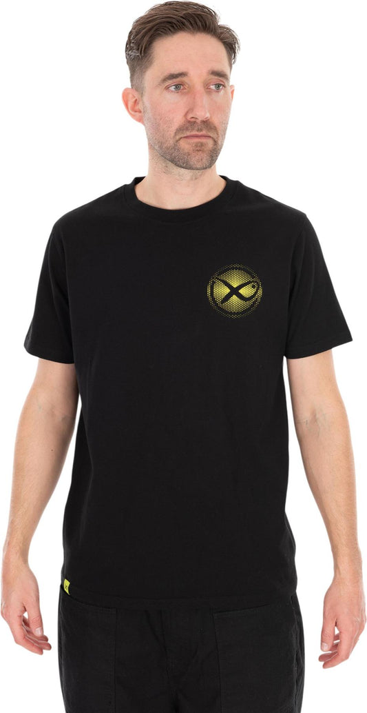 Matrix Large Fade Logo T-Shirt Black/Lime