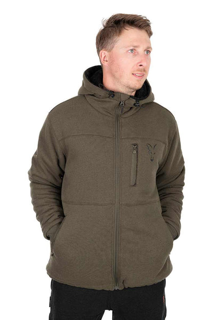Fox Collection Sherpa Jacket Green & Black