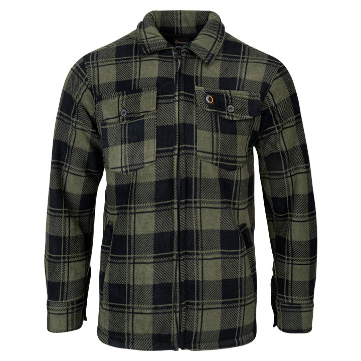 Speero Sherpa Fleece Lined Shirt Green