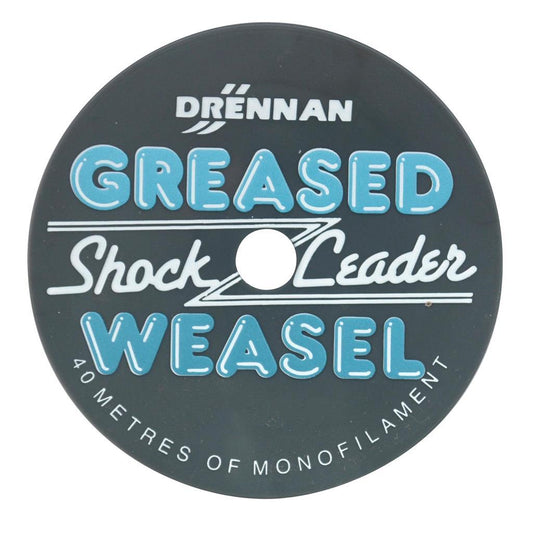 Drennan Greased Weasel Shock Leader 40m Clear