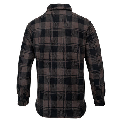 Speero Sherpa Fleece Lined Shirt Brown