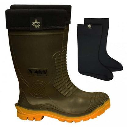 Vass E Winter Boot Khaki/Yellow Neoprene Liner