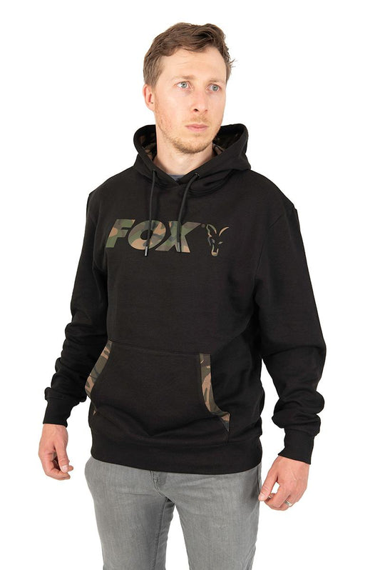 Fox Light Weight Black/Camo Print Pullover Hoody
