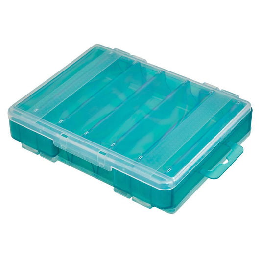 HTO Double Sided Lure Box 137x113x31mm 10 Compartment Aqua