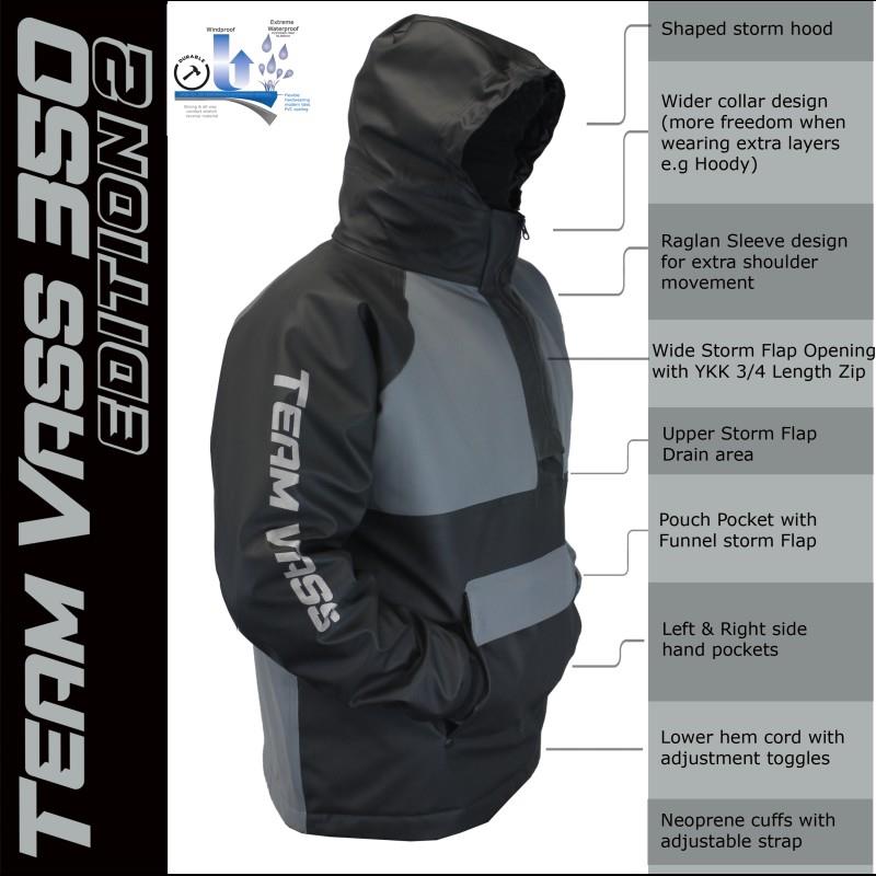 Vass-Tex Team Vass 350 Winter Lined Waterproof Smock Edition 2 Grey/Black