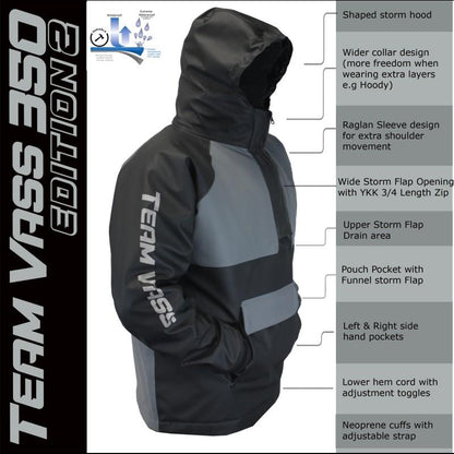 Vass-Tex Team Vass 350 Winter Lined Waterproof Smock Edition 2 Grey/Black
