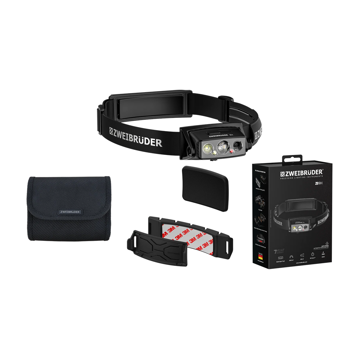 Zweibruder ZB9H Headlamp 2000 Lumen