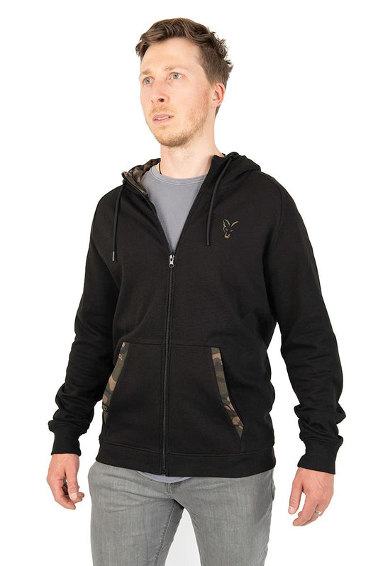 Fox Light Weight Black/Camo Print Zip Hoody
