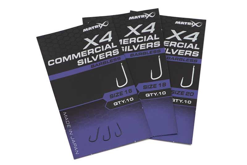 Matrix X4 Commercial Silvers Hook - Spade Barbless