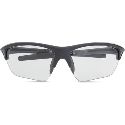 Madison Mission Matt Dark Grey Sunglasses - Clear Lens