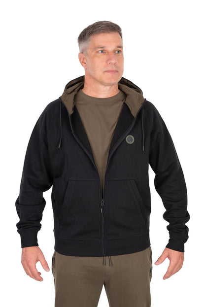 Fox Collection Zipped Hoody Black