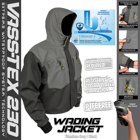 Vass-Tex 230 Unlined Waterproof Short Wading Jacket
