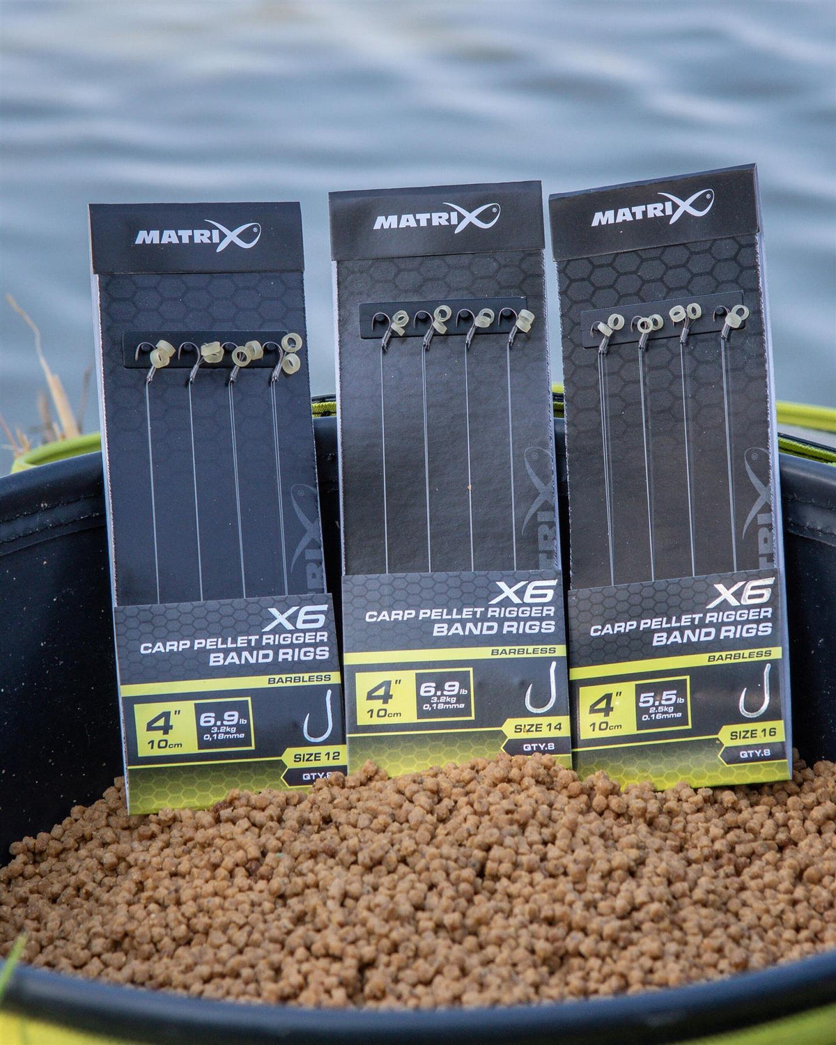 Matrix X6 Carp Pellet Rigger Band Rigs 10cm