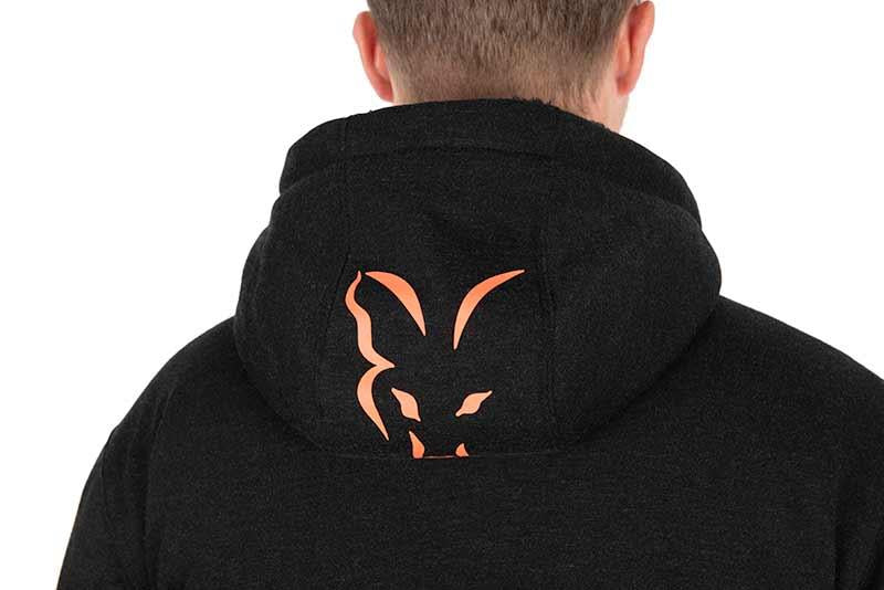 Fox Collection Sherpa Jacket Black & Orange