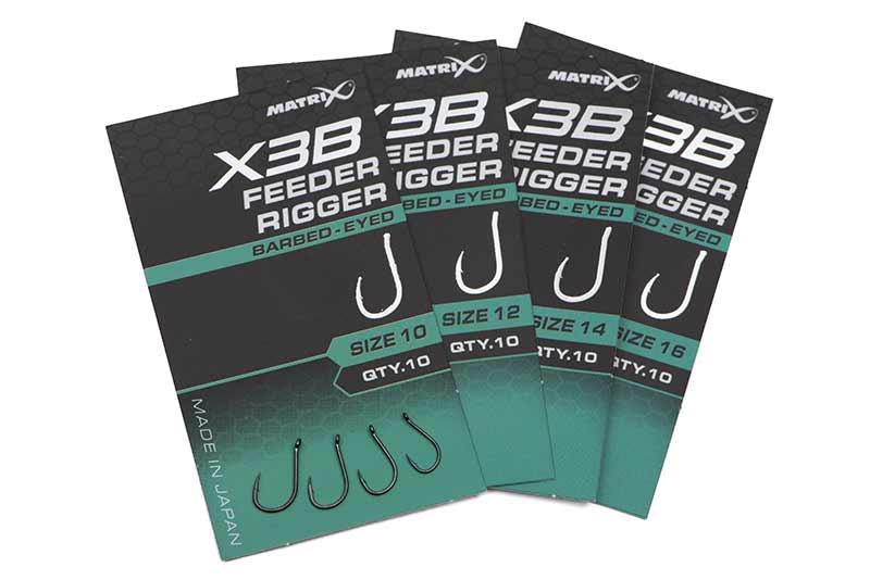 Matrix X3B Feeder Rigger Hook - Eyed Barbed