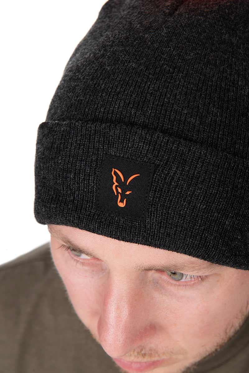 Fox Collection Bobble Hat Black/Orange
