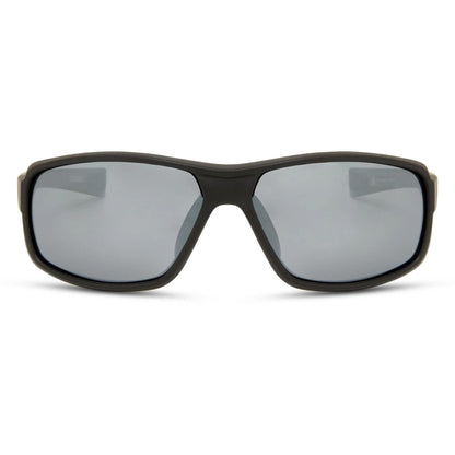 Madison Eyewear Target Matt Black Sunglasses 3 Polarised Lens - Silver Bronze Yellow