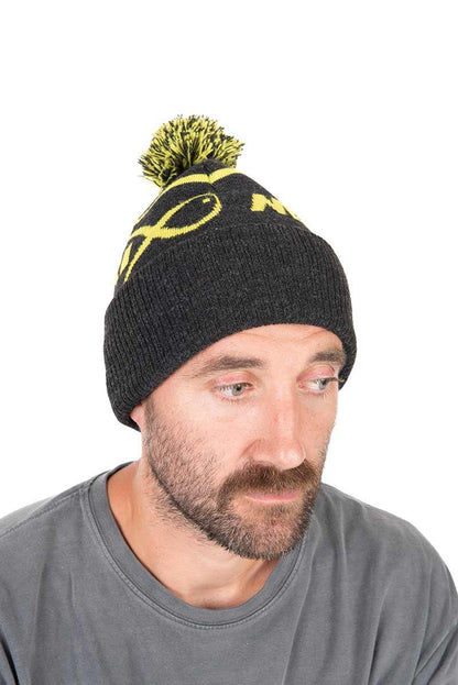 Matrix Lime & Grey Bobble Hat