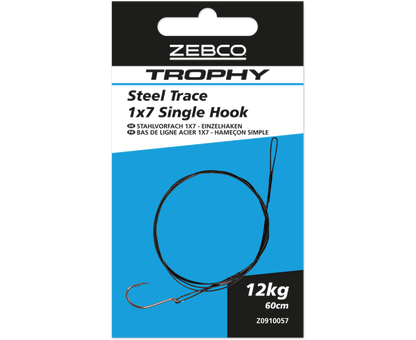 Zebco Trophy Steel Trace 1x7 Single Hook 60cm