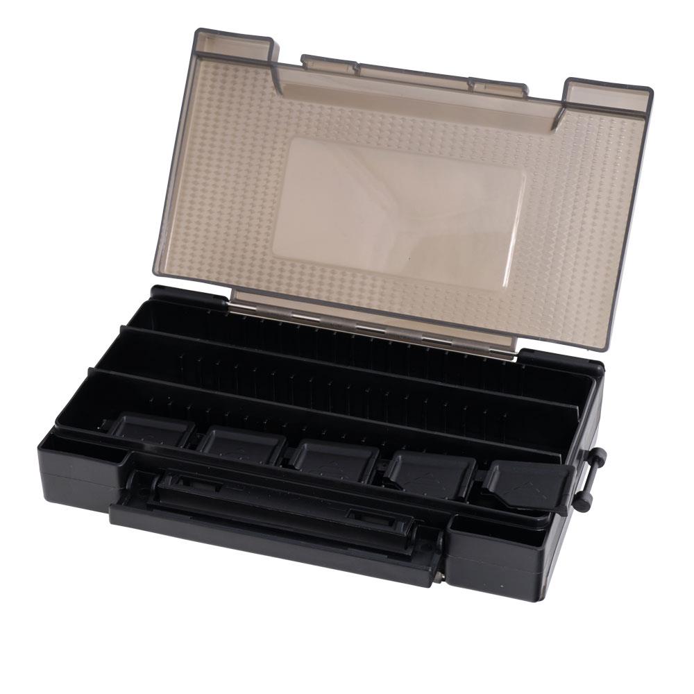 HTO Slit Foam & Compartment Lure Box 174x104x41mm Dividers Black