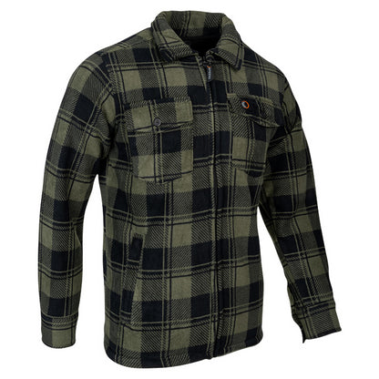 Speero Sherpa Fleece Lined Shirt Green