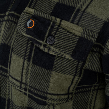 Speero Sherpa Fleece Lined Shirt Green