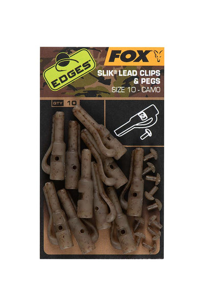 Fox Edges Camo Slik Lead Clips & Pegs Size 7