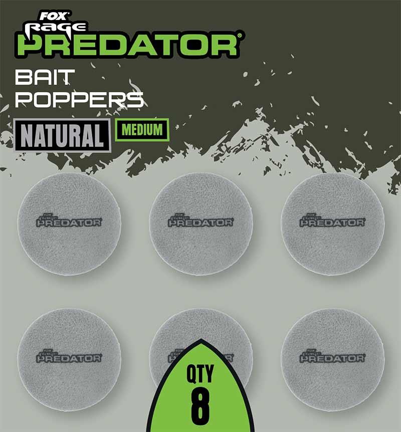Fox Rage Predator Bait Poppers Natural or Red