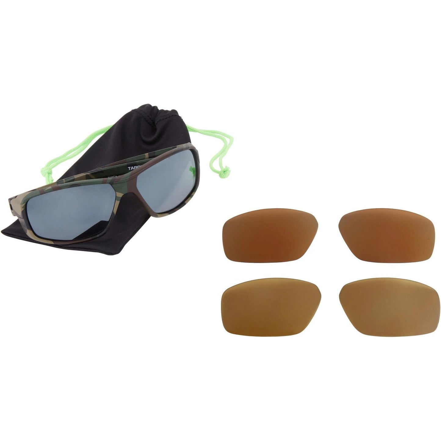 Madison Eyewear Target Camo Sunglasses 3 Polarised Lens - Silver Bronze Yellow