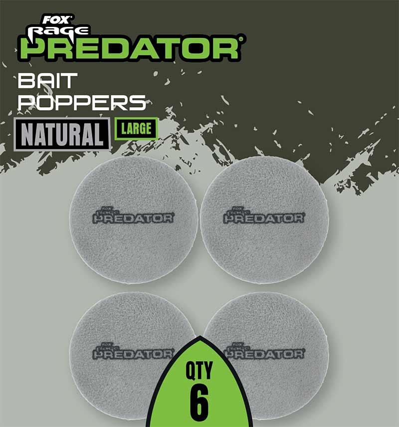 Fox Rage Predator Bait Poppers Natural or Red