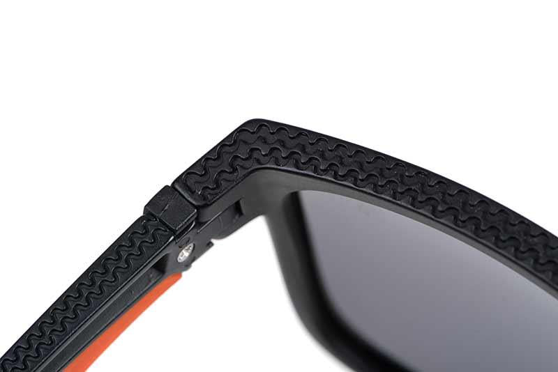 Fox Collection Black Orange Shades - Grey Lens